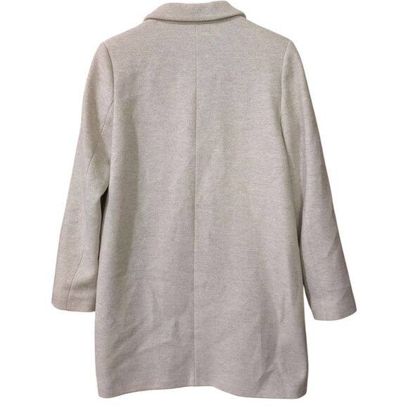 Zara Women's M Double Breasted Mid Length Coat - Oatmeal - Picture 2 of 7